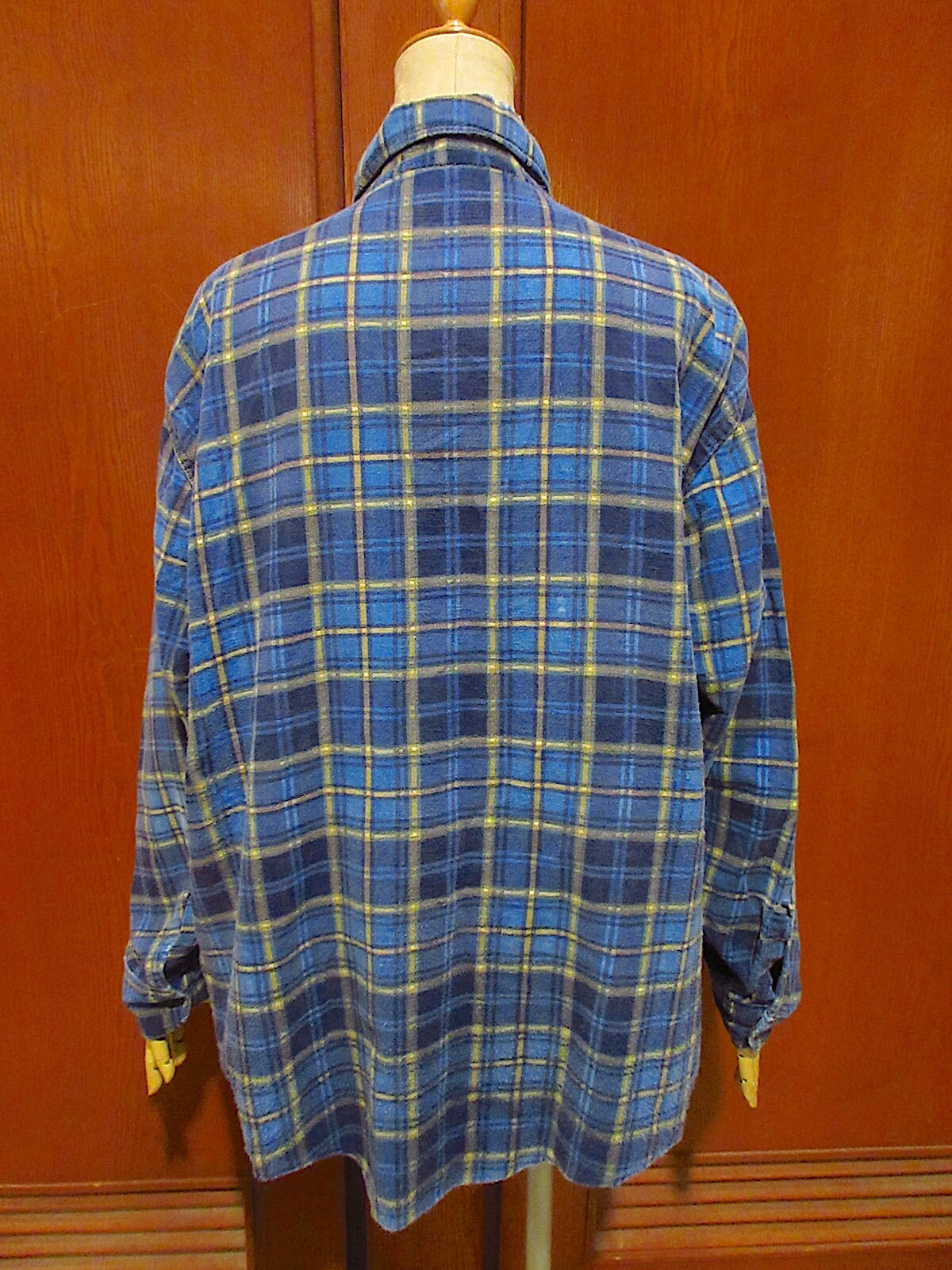 ビンテージ50's60's○POLARチェックプリントネルシャツ