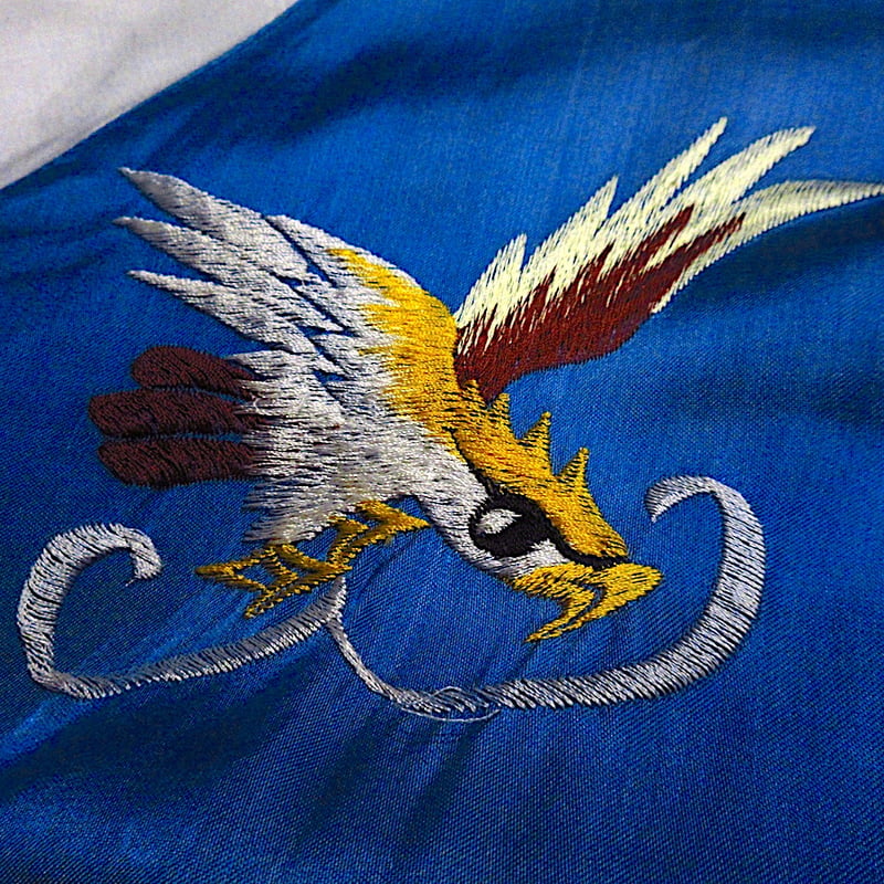 ビンテージ70's80's○JAPANサテンスーベニアジャケットsize L○231104m6