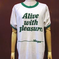 ビンテージ80's●DEADSTOCK NewportプリントリンガーTシャツsize L●240510c2-m-tsh-otニューポートタバコデッドストック