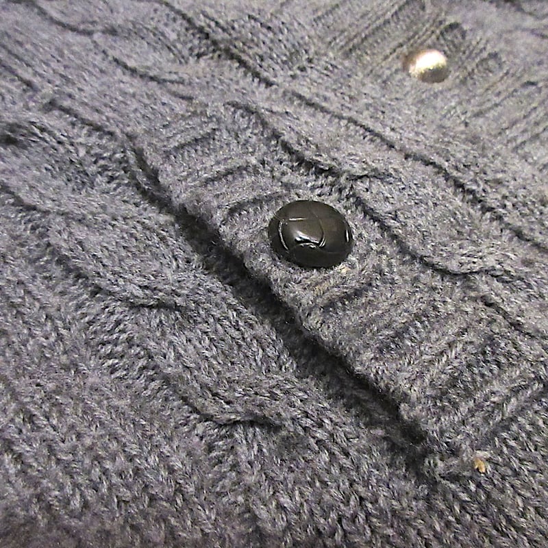 ビンテージ70's○レディースフード付きアクリルカーディガンsize S