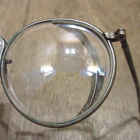 ビンテージ40's●American Optical FUL-VUEサイドガード付きボストンセーフティ眼鏡●231105i7-eyglsアメリカンオプティカルグラス