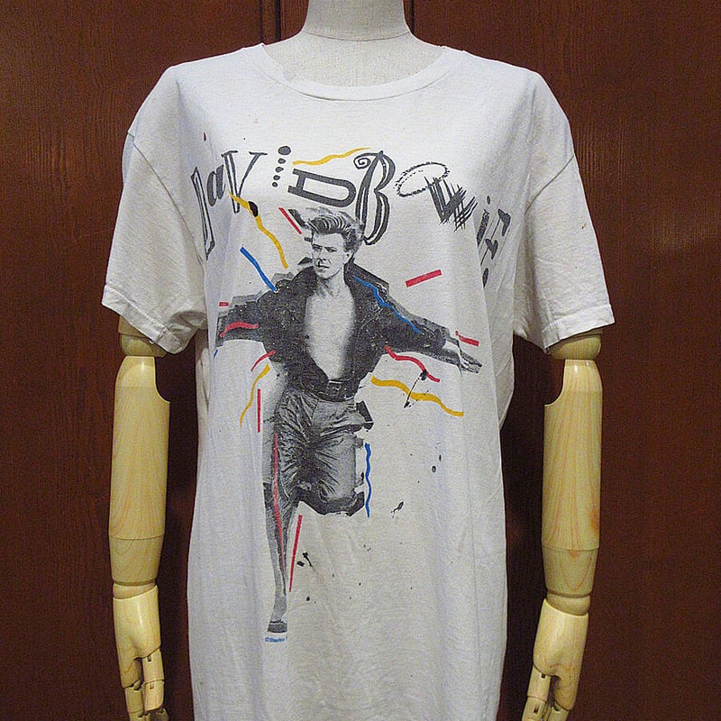 ビンテージ80's○David Bowie 1987年ツアーTシャツ白XL○220629i6-...