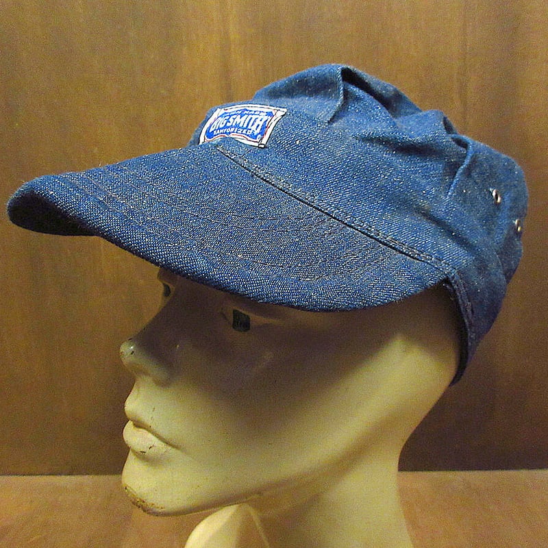 ビンテージ60's○DEADSTOCK BIG SMITHデニムワークキャップ○211106s