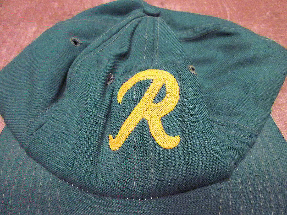 80s　ヴィンテージ　USA製　LOUDON FARMERS　6パネルキャップ ビンテージ70's80's○R刺繍入り6パネルキャップ緑○231108j3-m
