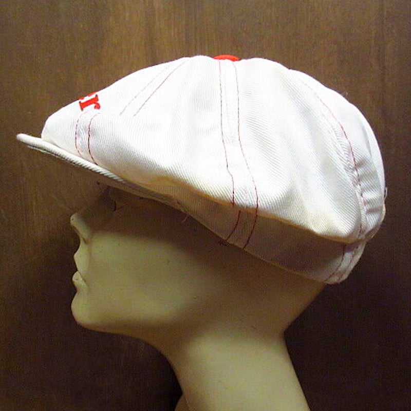 ビンテージ70's○Budweiser コットン8パネルキャスケット白