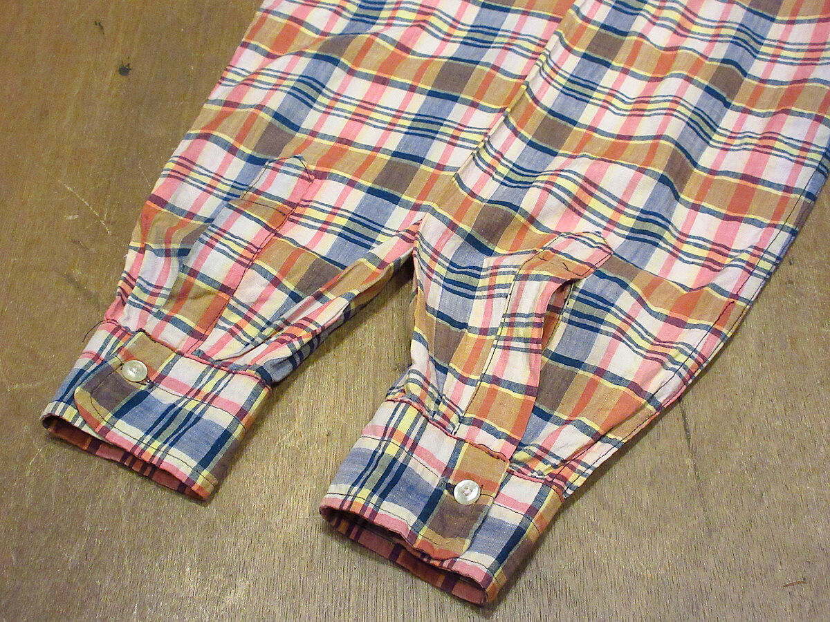 ビンテージ60's○GANT インド綿マドラスチェックプルオーバー