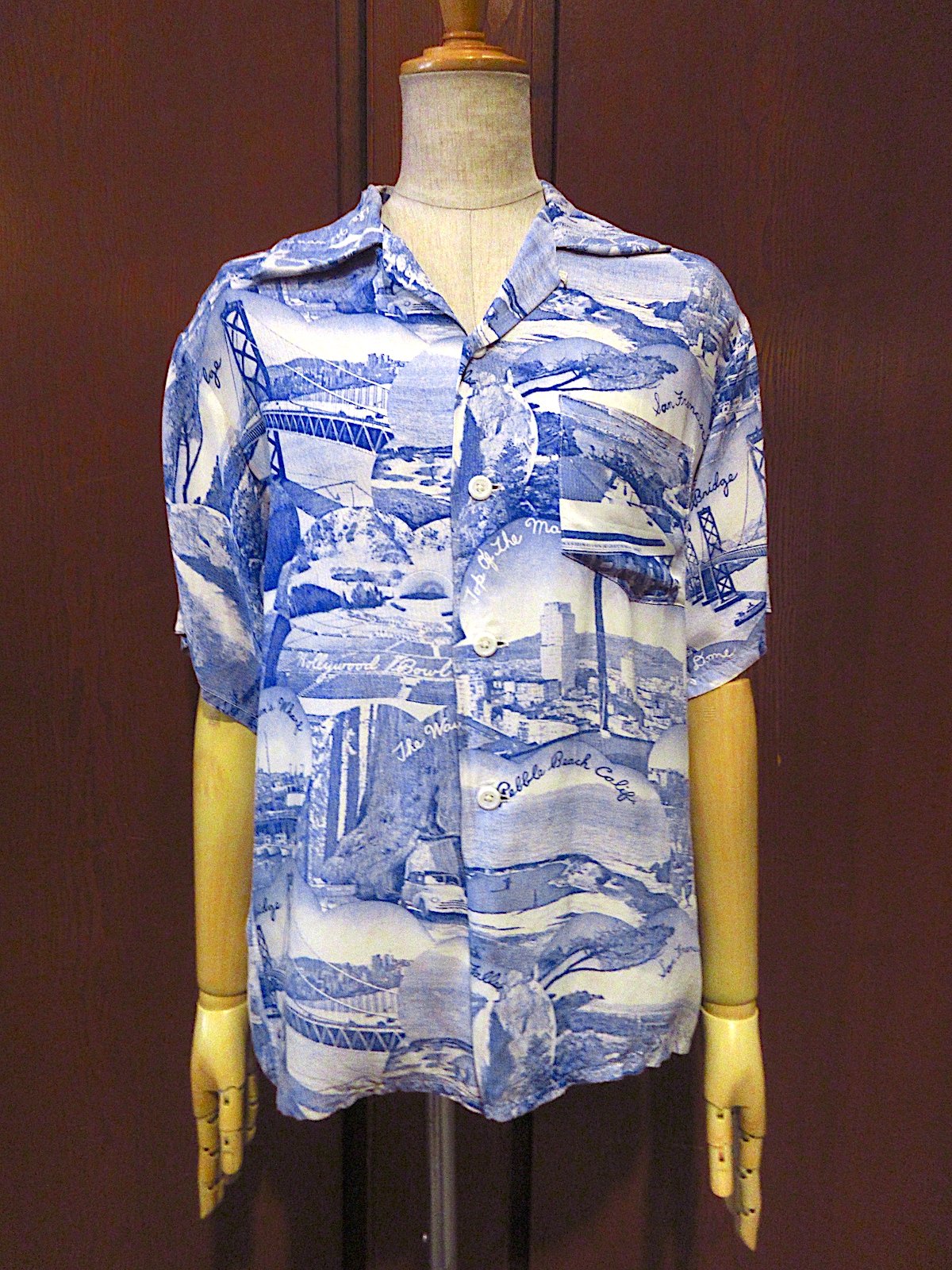 ビンテージ アロハシャツ made in California 50s nina de coito 埼玉県 志木 通販 50'S ヴィンテージ MADE IN