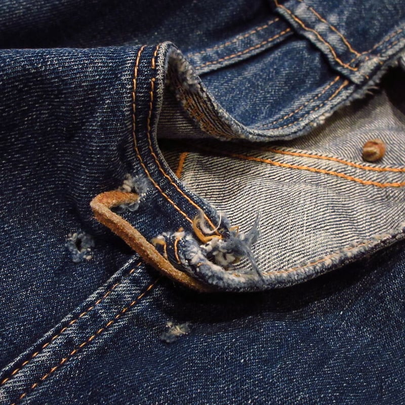 ビンテージ60's○Levi's 557デニムカットオフデニムベストカスタムBIG