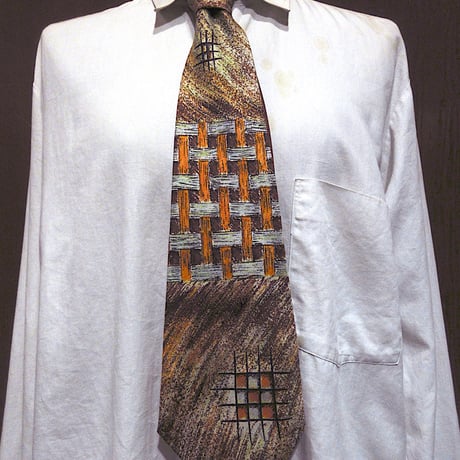 ネクタイnecktieハンドペイント50s紳士服スーツ古着ビンテージブランド鳥 CATEGORY ネクタイ | cozy vintage