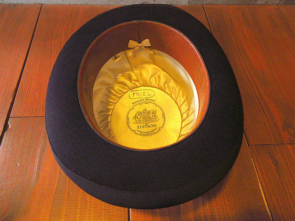 ビンテージ-30's○STETSONボーラーハット黒size 7○240211j3-m-ht-