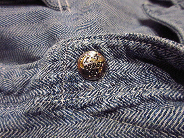 60s キャントバステム HBT ヘリンボーン オールインワン ビンテージ ビンテージ50's○CAN'T BUST'EM HBTオールインワンsize 44M○2012