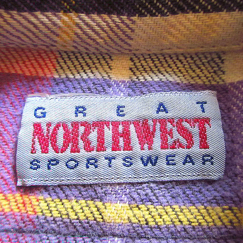 ビンテージ80's90's○NORTHWESTコットンチェックヘビーネルシャツsize