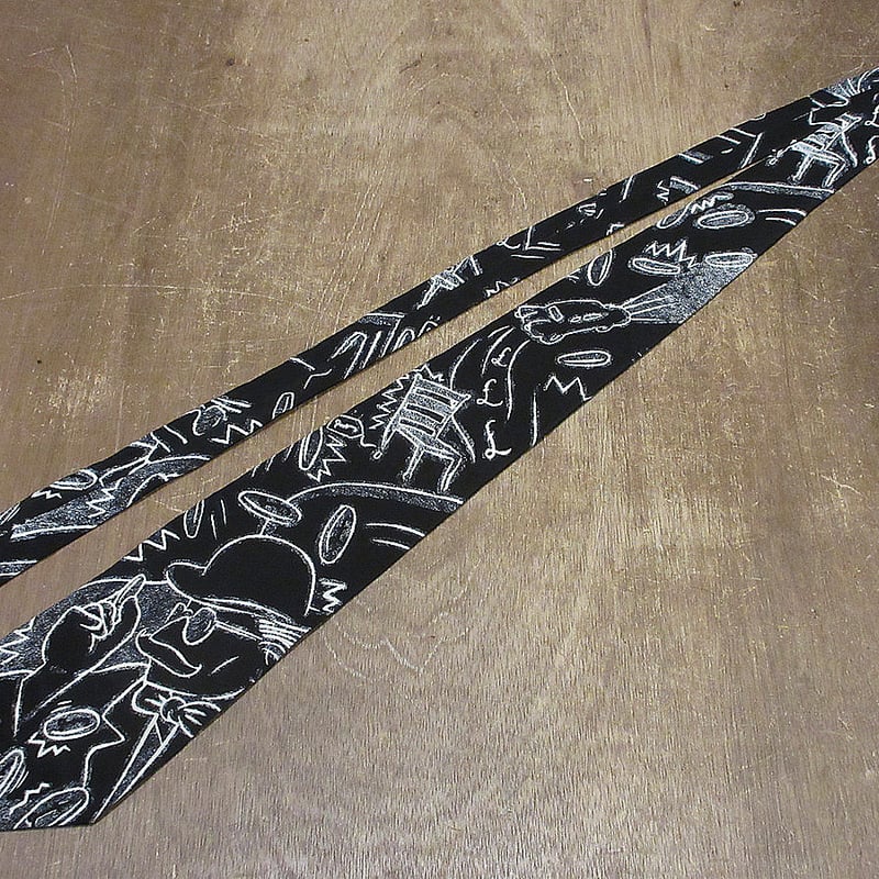 ビートルズ　超レア　The Beatles シルクネクタイ 黒 希少 新品 正規 ビートルズ Beatles ロゴ ネクタイ シルクタッチ 黒