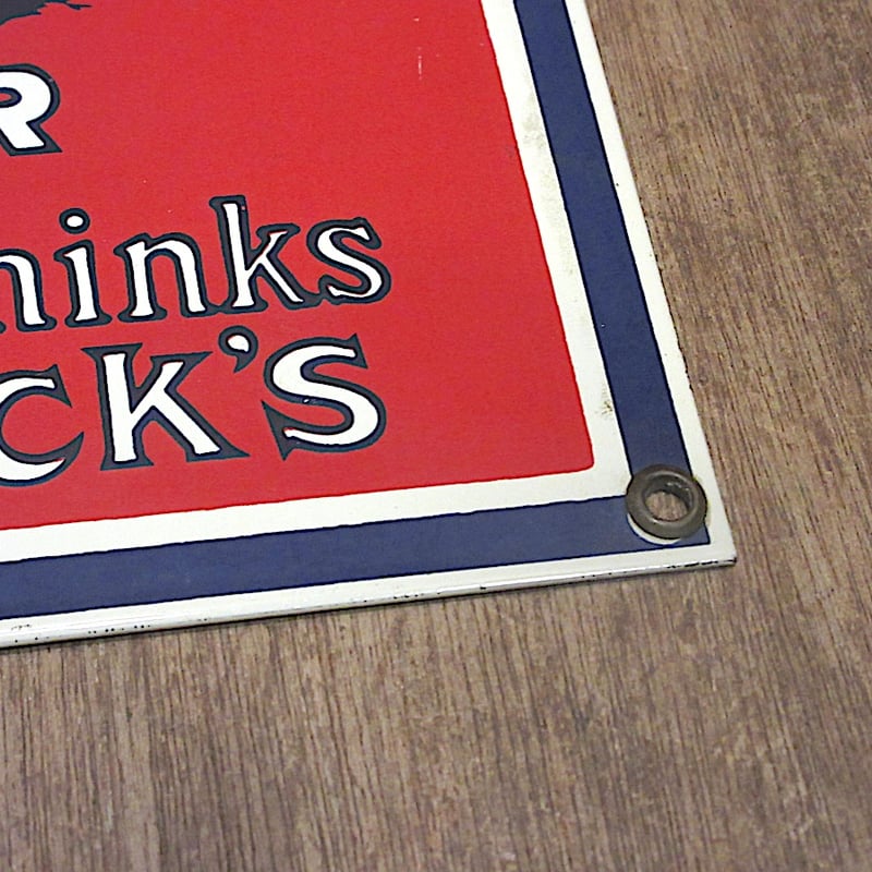 ヴィンテージメタルサインプレート　Finck’s Overall社 FINCK'S○DETROIT-SPECIAL OVERALLSメタルサイン○250709z6