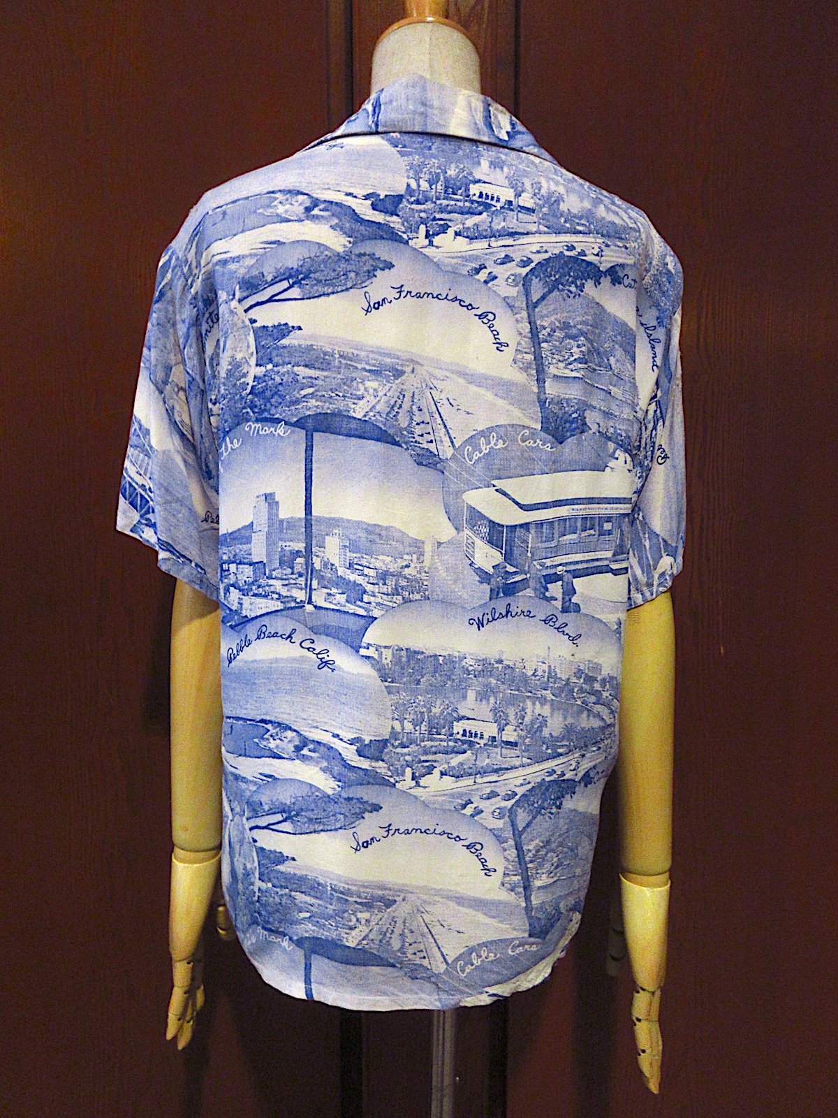 50s アロハシャツ ハワイアンシャツ CALIFORNIA ビンテージ 40's 50's Bercktowne OF CALIFORNIA アロハシャツ MAIDEN