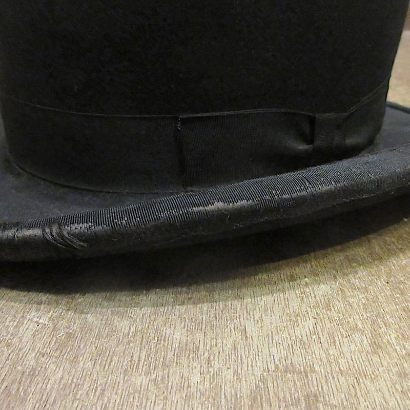 ビンテージ30's○KNOXボーラーハット黒○250606z7-m-ht-fltノックス