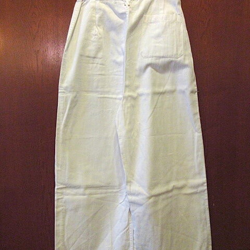 ビンテージ40's○U.S.NAVYコットンセーラーパンツ白W68cm○201103s7-m-
