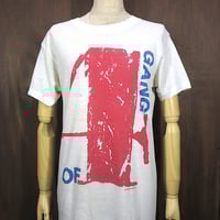 ビンテージ　Champion バータグ　フロッキープリントＴシャツ　古着アメカジ ビンテージ70's○ChampionバータグOSU染み込み×フロッキー