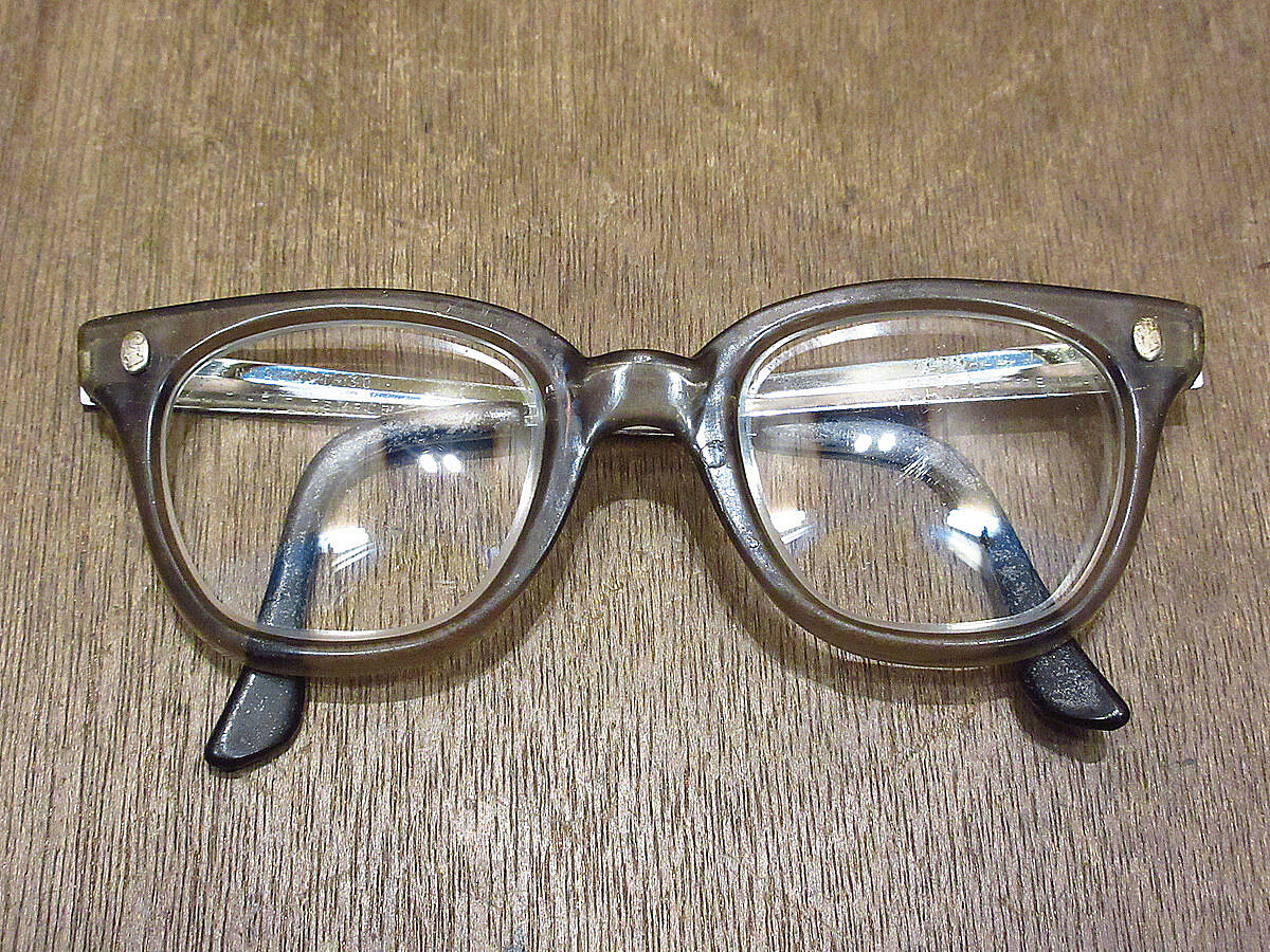ビンテージ60's○FENDALLウェリントンセーフティ眼鏡グレー