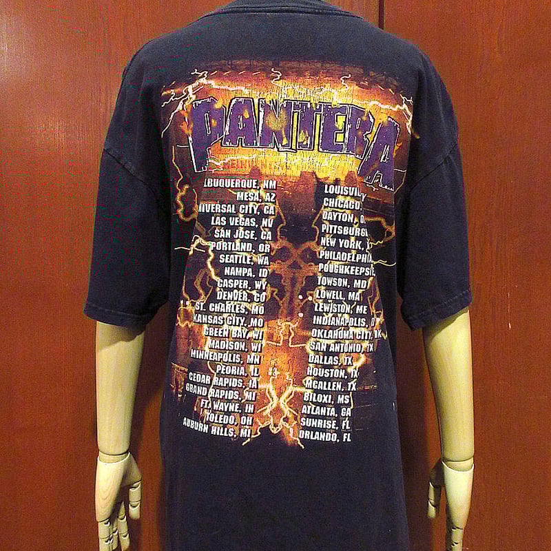 2000's PANTERAツアーTシャツ黒size L○211007s8-m-tsh-bnパ