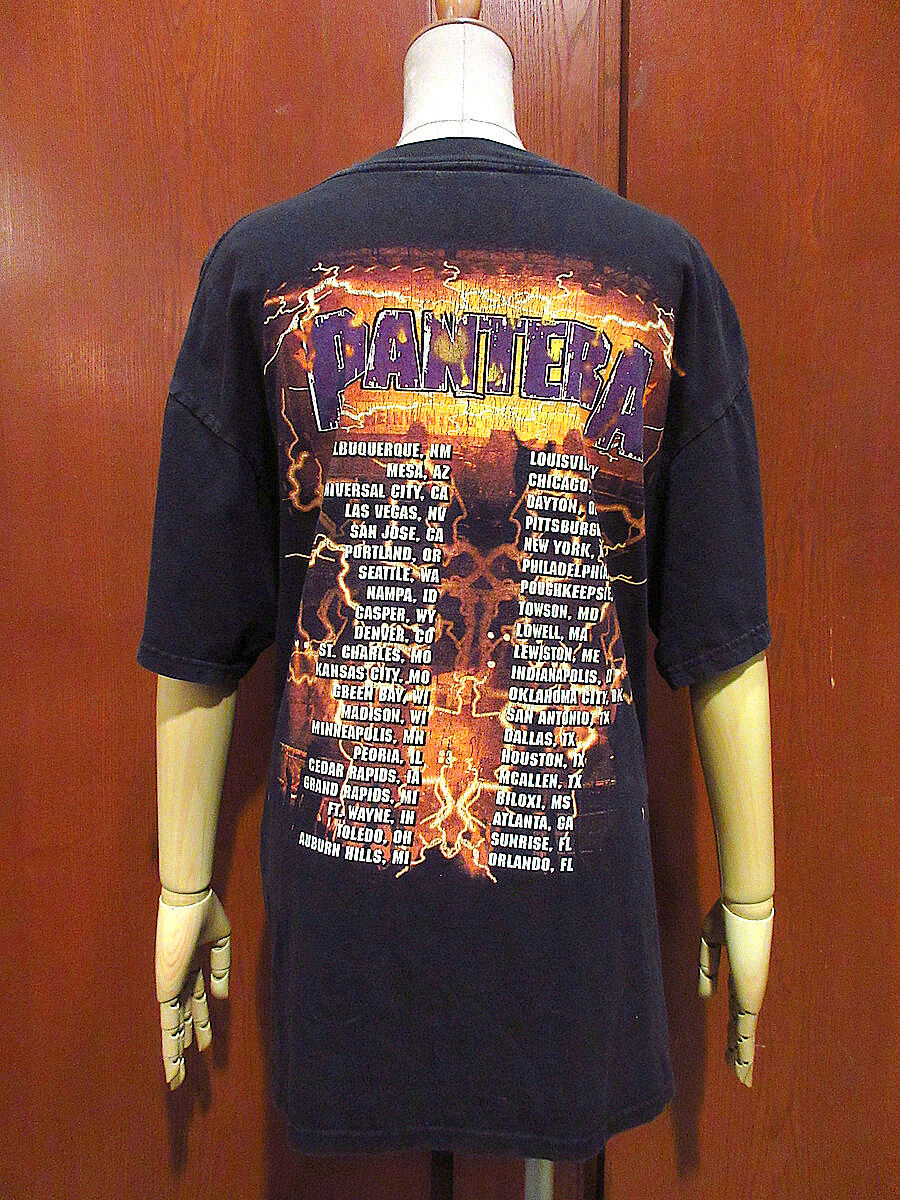 2000's PANTERAツアーTシャツ黒size L○211007s8-m-tsh-bnパ