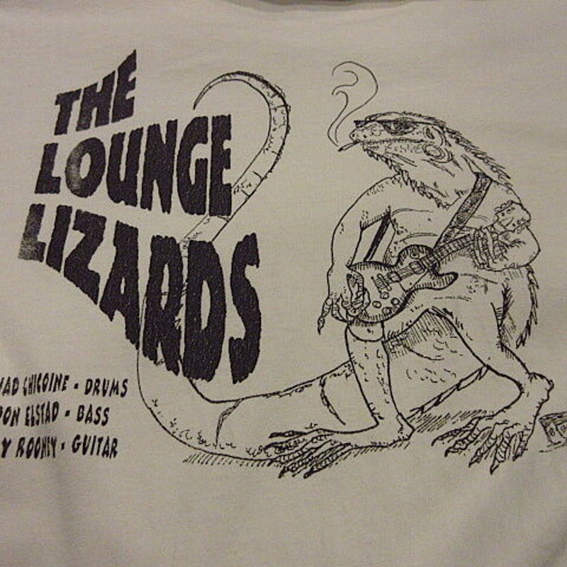 ビンテージ90's○THE LOUNGE LIZARDSプリントTシャツ白size XL○20