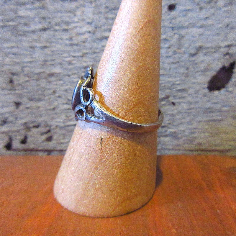 ビンテージ○石付きシルバーリング黒○250216k5-rngアクセサリー