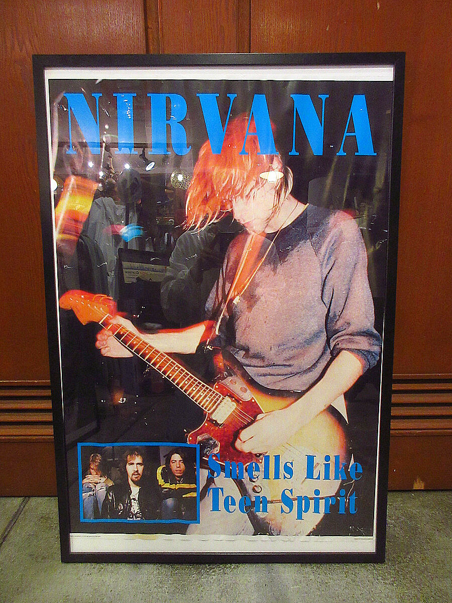 NIRVANAニルヴァーナ カートコバーン ポスター 90S ビンテージ 額付きポスター】ニルヴァーナ Nirvana カートコバーン（新品