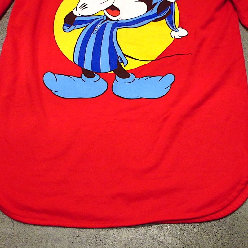 ビンテージ90's○MICKEY&CO.ミッキープリントロングスウェット赤