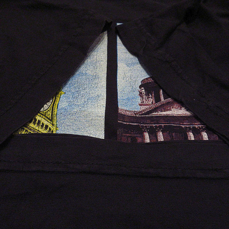 ビンテージ90's○ZIP IT LONDONフォトプリントTシャツ黒size M