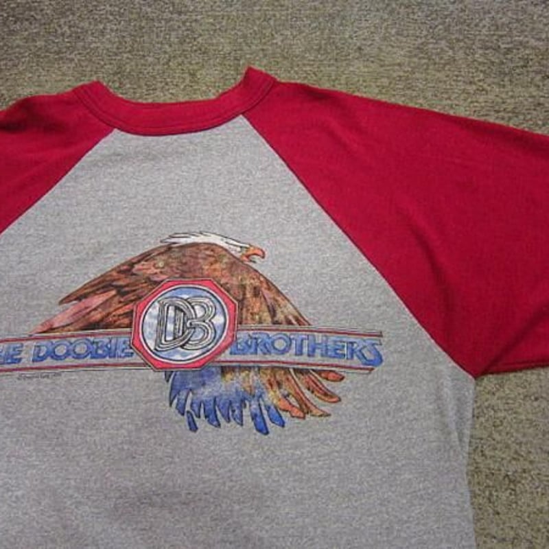 ビンテージ70's○THE DOOBIE BROTHERS ラグランTシャツ Size M○o