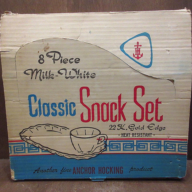 ビンテージ○DEADSTOCK ANCHOR HOCKINGゴールドリムカップ