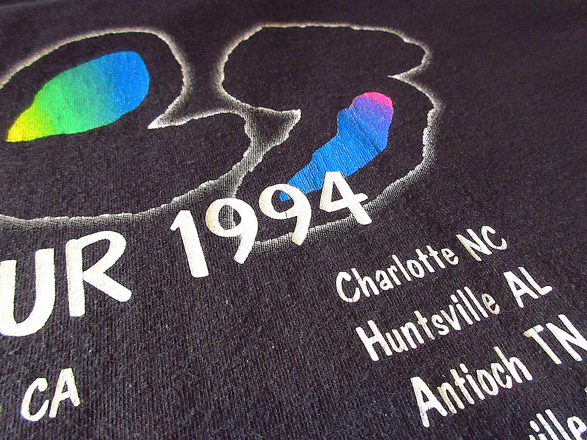 ビンテージ90's○YES 1994年ツアーTシャツ黒size XL○231022j8 ビンテージ90's○YES 1994年ツアーTシャツ黒size XL○231022j8