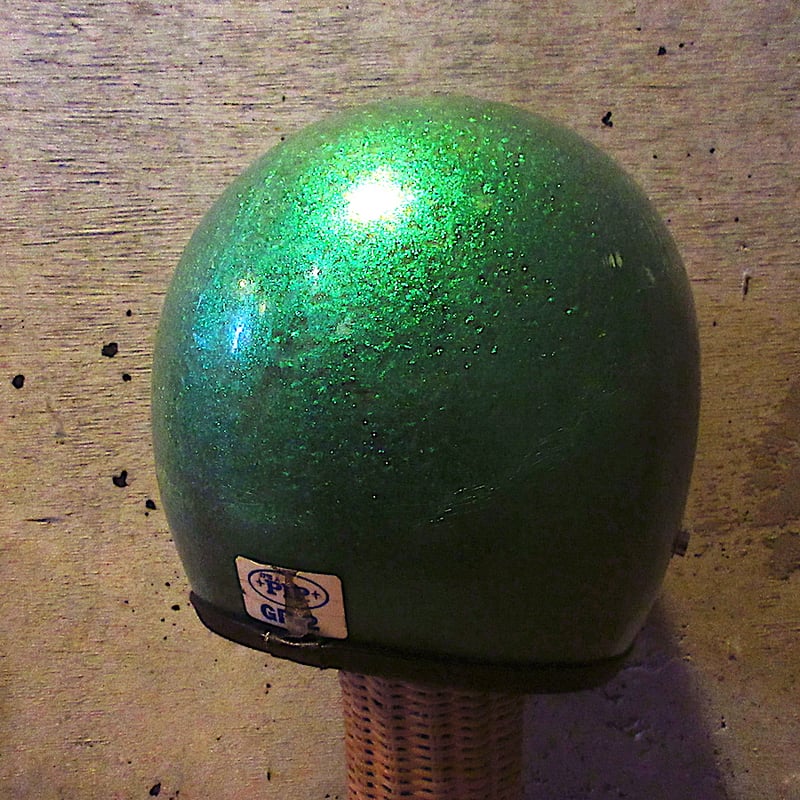 ビンテージ60's○GRANT GP-2ジェットヘルメット メタリックグリーン