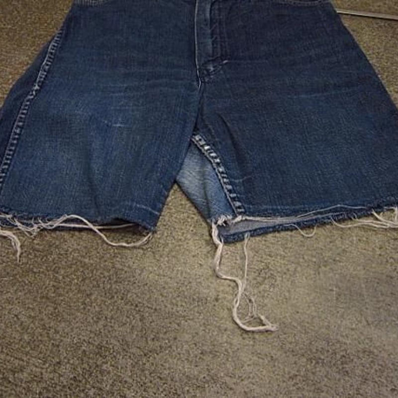 60s 70s ヴィンテージ デニム ショートパンツ 70s LEVI'S デニム ショートパンツ ショーツ 66前期 古着 半パン