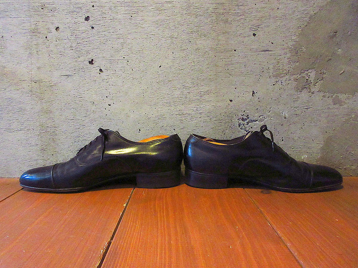 ビンテージ60's○FLORSHEIM内羽根式ストレートチップシューズ黒size 9