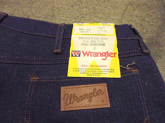 ビンテージ70's○DEADSTOCK Wrangler 900DENストレートジーンズW38