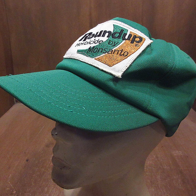 ビンテージ70's○Roundup 6パネルスナップバックキャップ緑size L