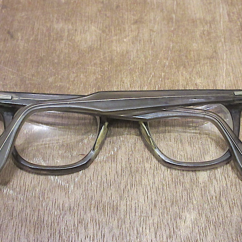 ビンテージ50's60's○WILLSONウェリントン眼鏡グレー○241106z6-eygls