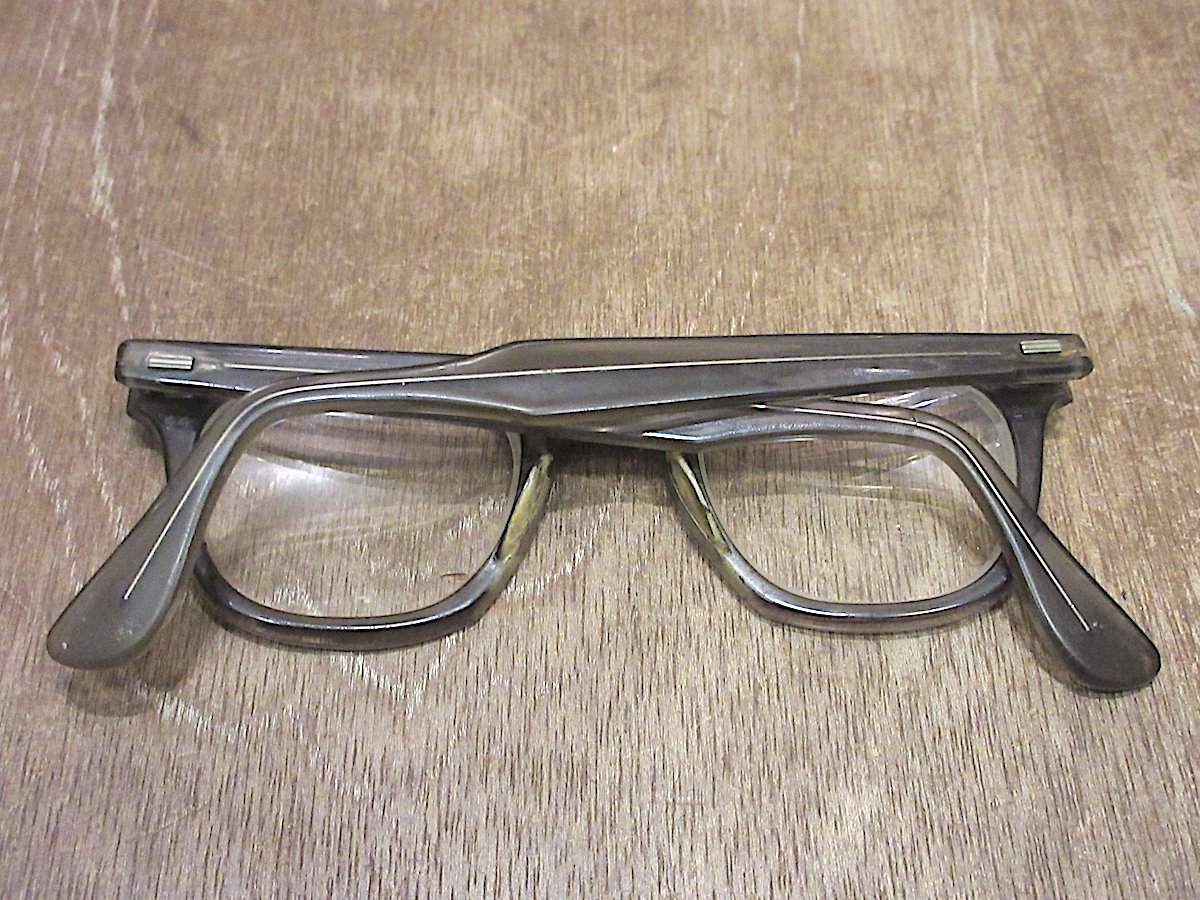 ビンテージ50's60's○WILLSONウェリントン眼鏡グレー○241106z6-eygls