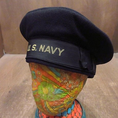 ビンテージ~40's●U.S.NAVYウールベレー帽●231104i3-m-cp-berミリタリー30s米軍実物キャップ帽子