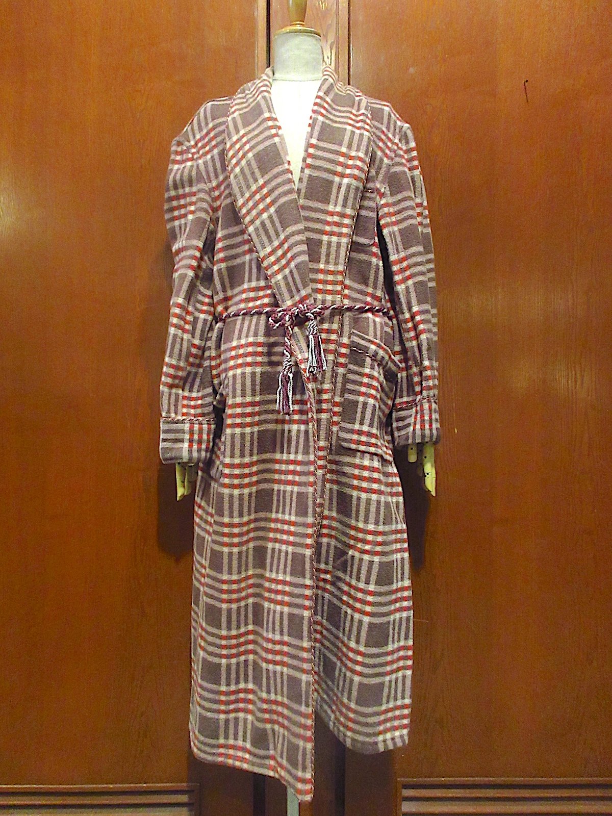 希少‼︎ 40s50s vintageウールガウン チェクコート 希少‼︎ 40s50s vintageウールガウン チェクコート 希少