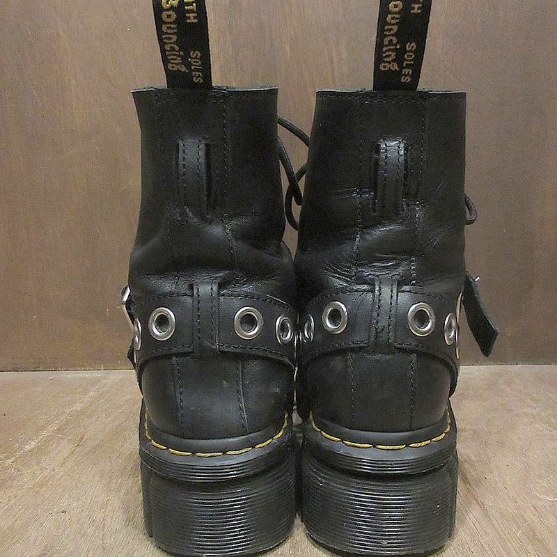 Dr.Martens○レディースベルト付き8ホールブーツ黒size US 8○250515j1