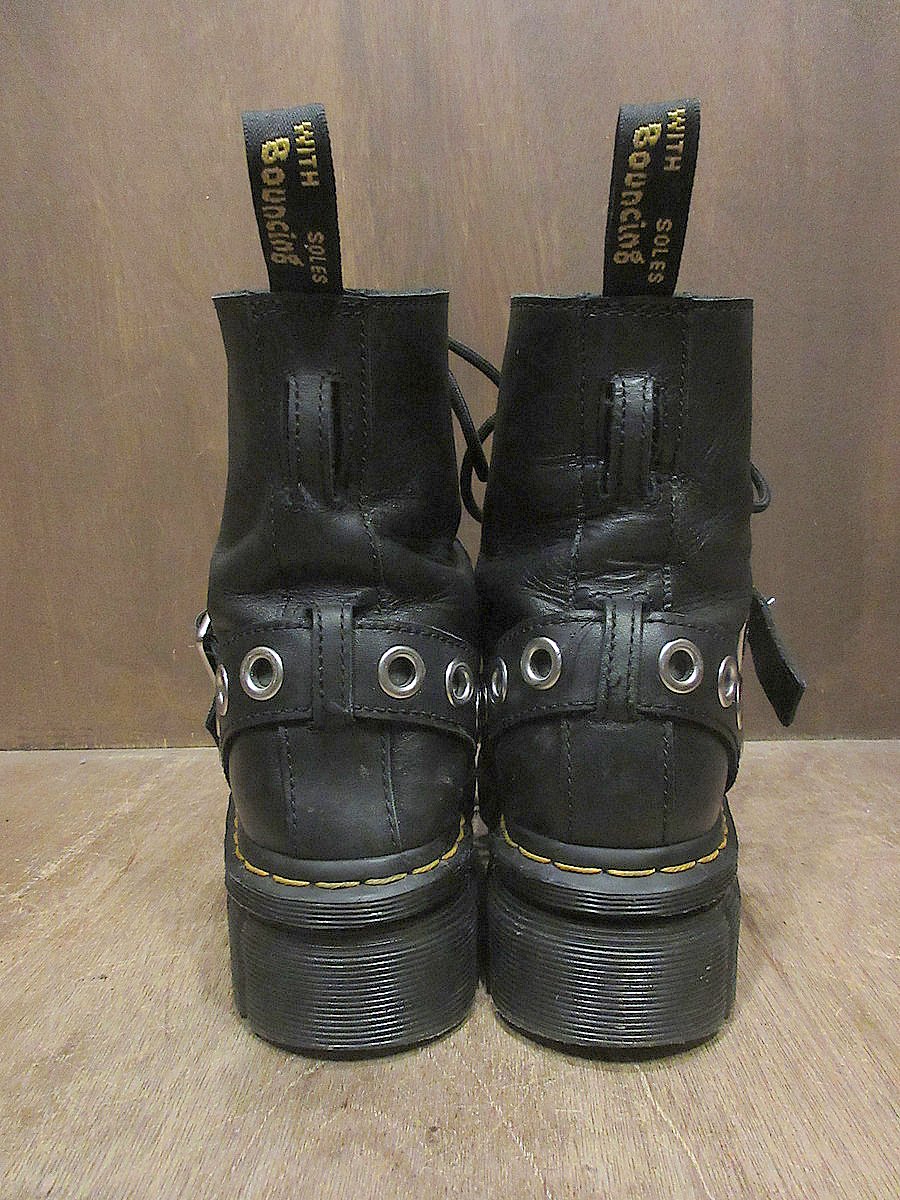 Dr.Martens○レディースベルト付き8ホールブーツ黒size US 8○250515j1