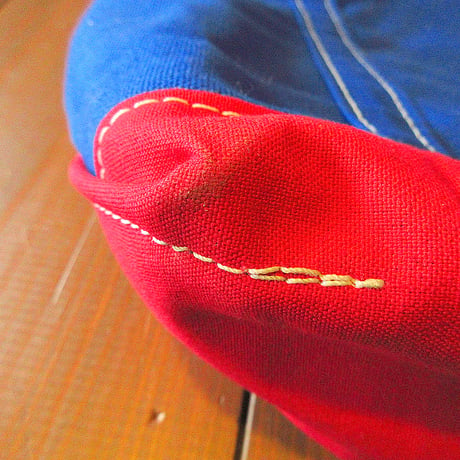 MADE IN U.S.A. L.L.Beanキャンバストートバッグ青×赤●231112j8-bag-tt古着USA製アウトドアカバン