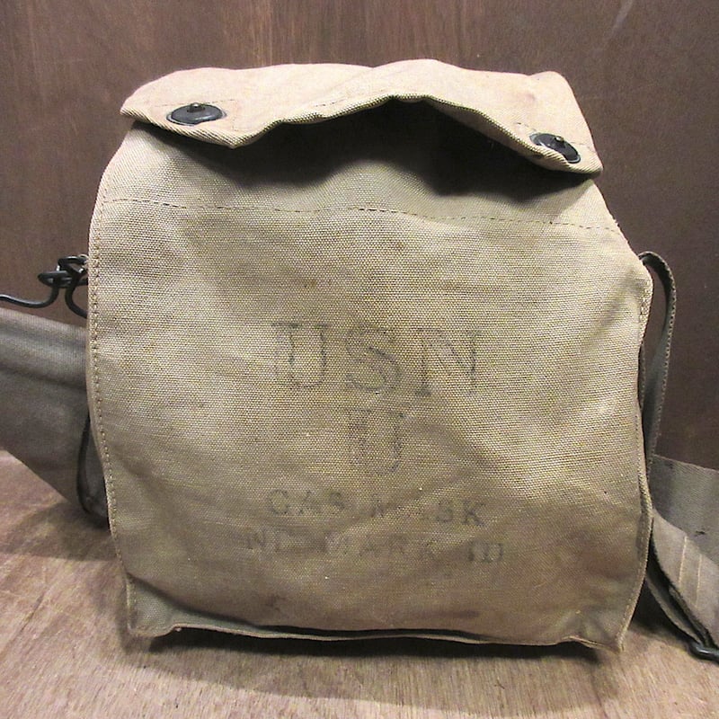 ビンテージ40's○U.S.NAVY ND MARK IIIガスマスクバッグ○260323n8