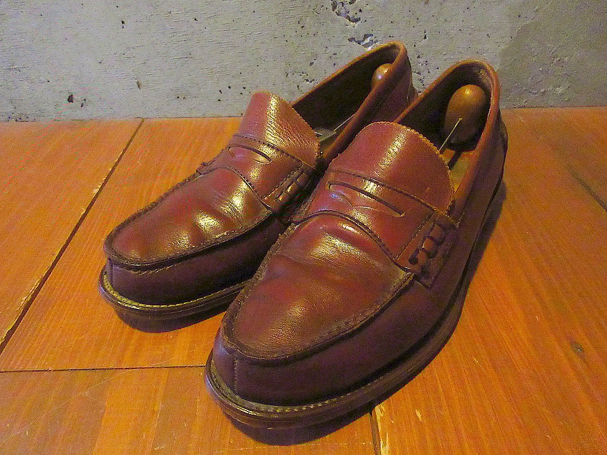 ビンテージ-60's○レザーペニーローファー赤茶○250516j6-m-lf