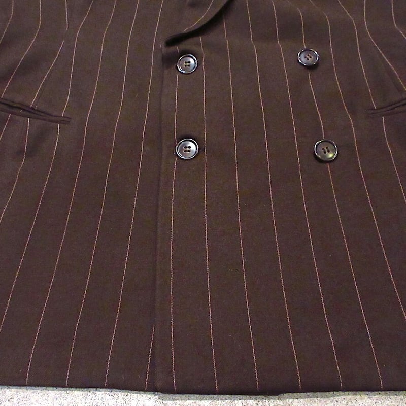 ビンテージ30's40's○Aristocratウールストライプスーツスリーピース