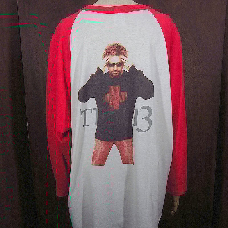 ビンテージ2000's○SAMMY HAGARラグランTシャツ赤×白size XL