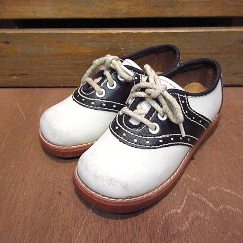 ビンテージ70's○キッズツートーンサドルシューズsize 6 1/2
